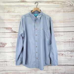 Sunday Afternoons Mens XL Blue Button-Up Long Sleeve Shirt Mesh Vents Fishing